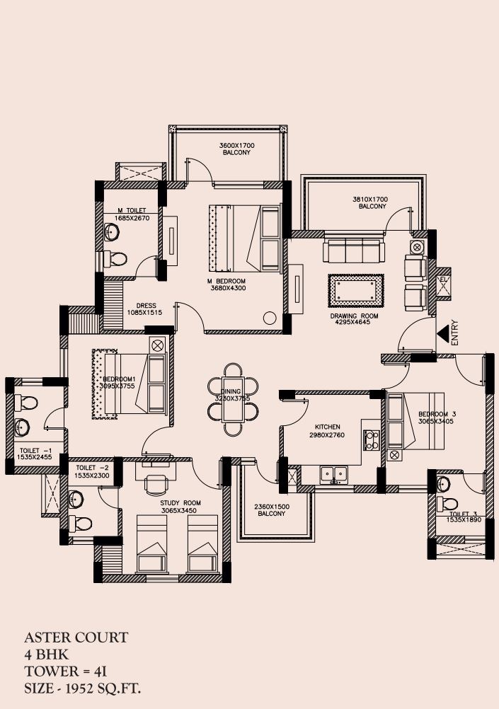 Orris  Aster Court  floor plan